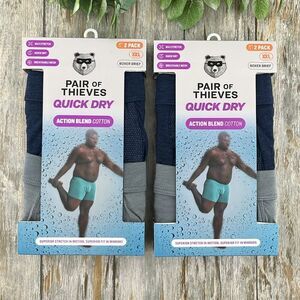 NWT Pair of Thieves Quick Dry Boxer Briefs Underwear 2, 2-Packs Size XXL